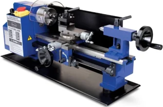 Best mini metal lathe 2025 on workshop table with steel workpiece