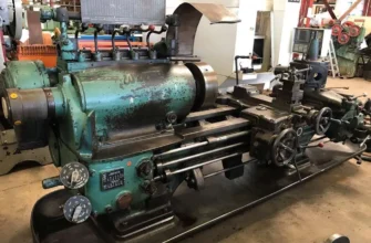 Vintage Ward capstan lathe and turret lathe side-by-side in workshop